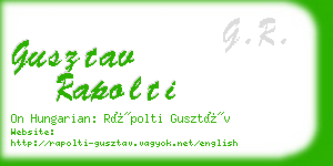 gusztav rapolti business card